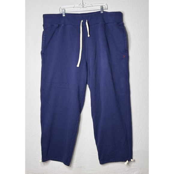 Polo‎ Ralph Lauren Jogger Sweatpants Sz 4XB 4XL Big Navy Pony Tie Ankle USA Nice